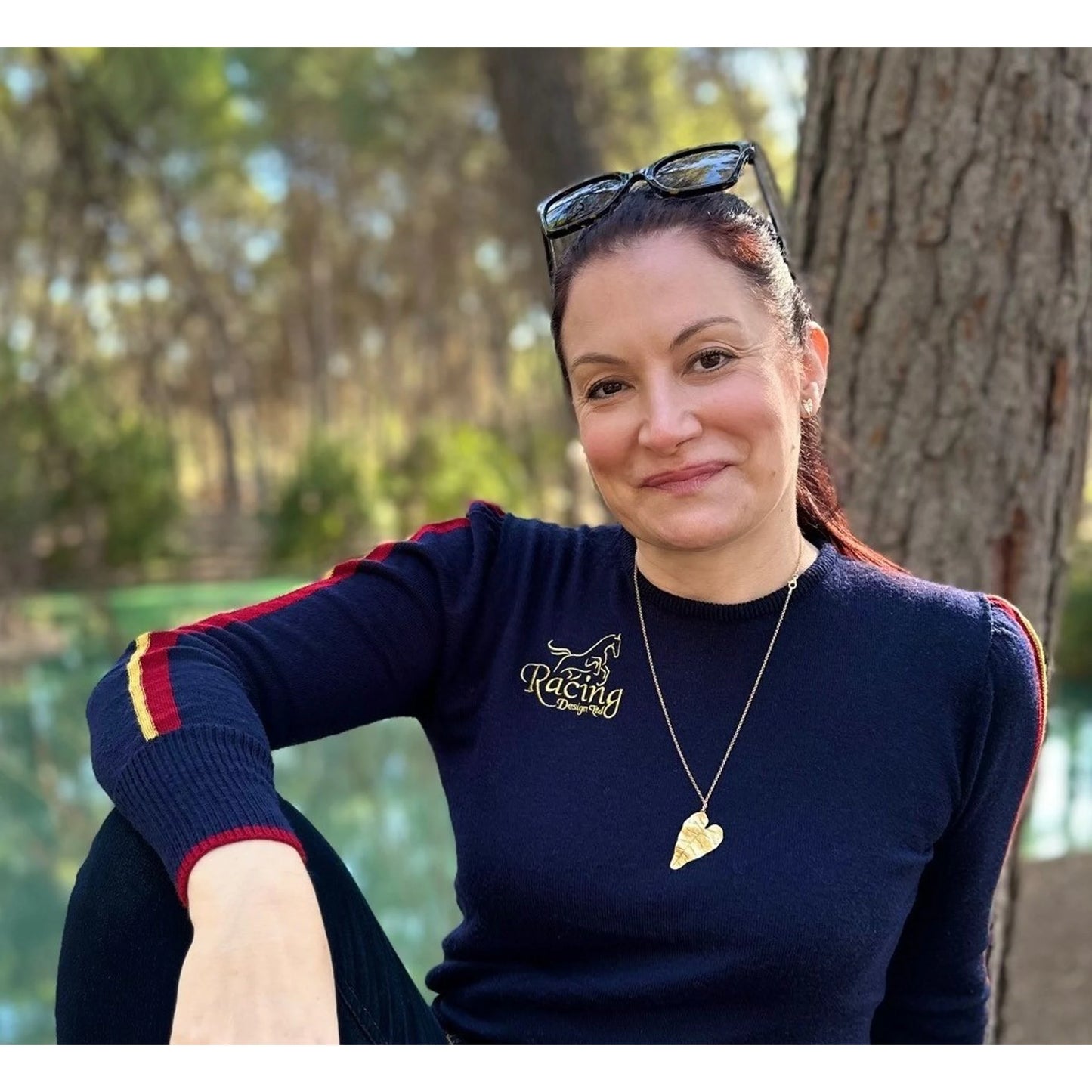 Women's 100% merino wool Jumper in Deep Roma Blue
