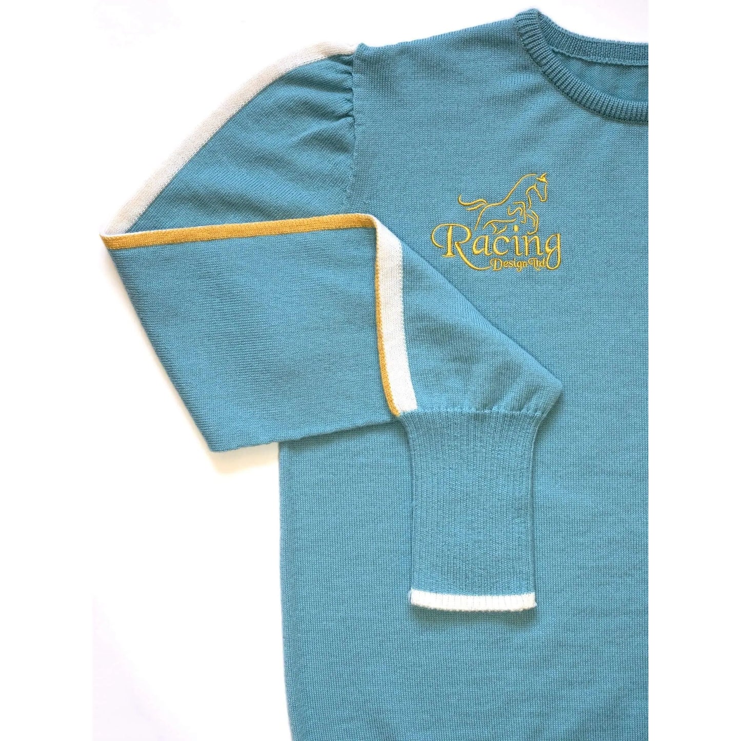 Women's 100% merino wool Jumper, weightless & warm in Pastel Cheltenham Green