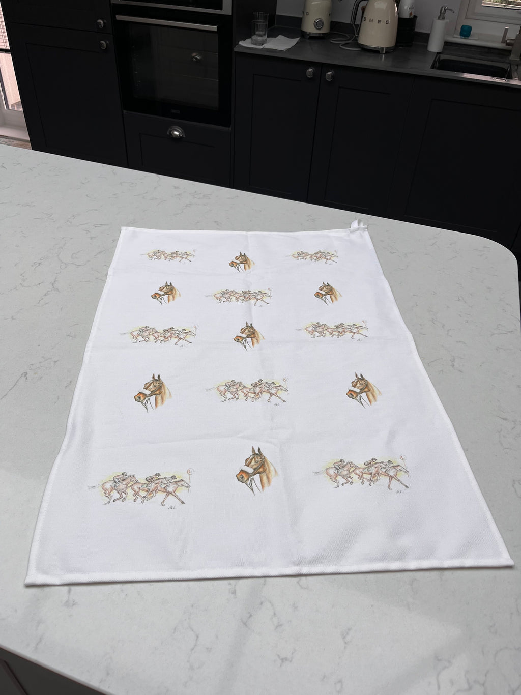 Large Horse Tea Towel 3 Pack, Equestrian Tea Towels 3 Pack. 100 % Cotton