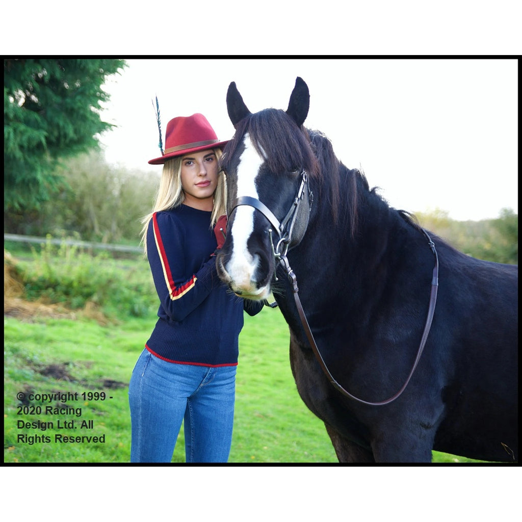 Women's 100% Merino Wool Jumper in Deep Roma Blue