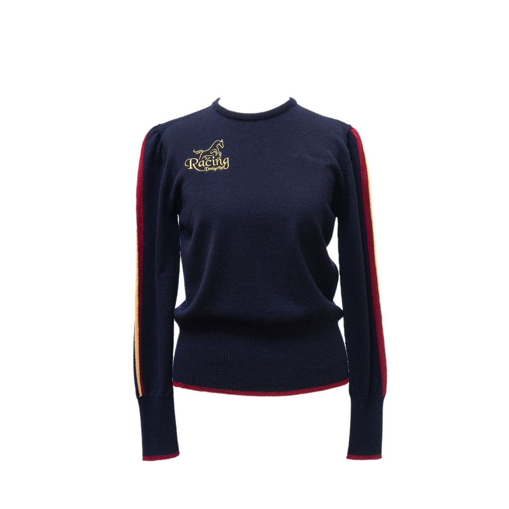 Women's 100% Merino Wool Jumper in Deep Roma Blue